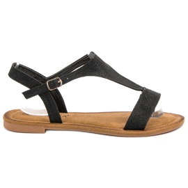 Vinceza Schwarze Sandalen