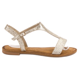 Vinceza Goldene Sandalen