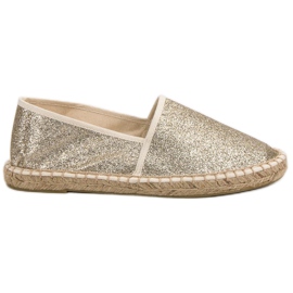 Cm Paris Glitzer goldene Espadrilles
