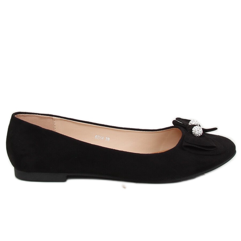 Schwarze Damen Ballerinas 6244 Schwarz