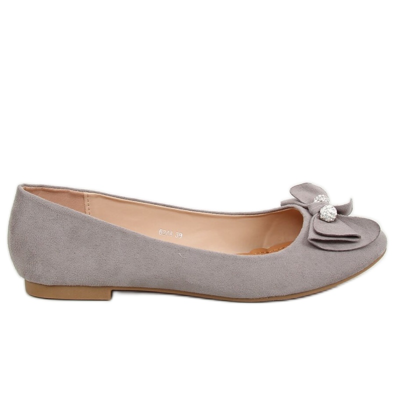 Graue Ballerinas für Damen 6244 Grau