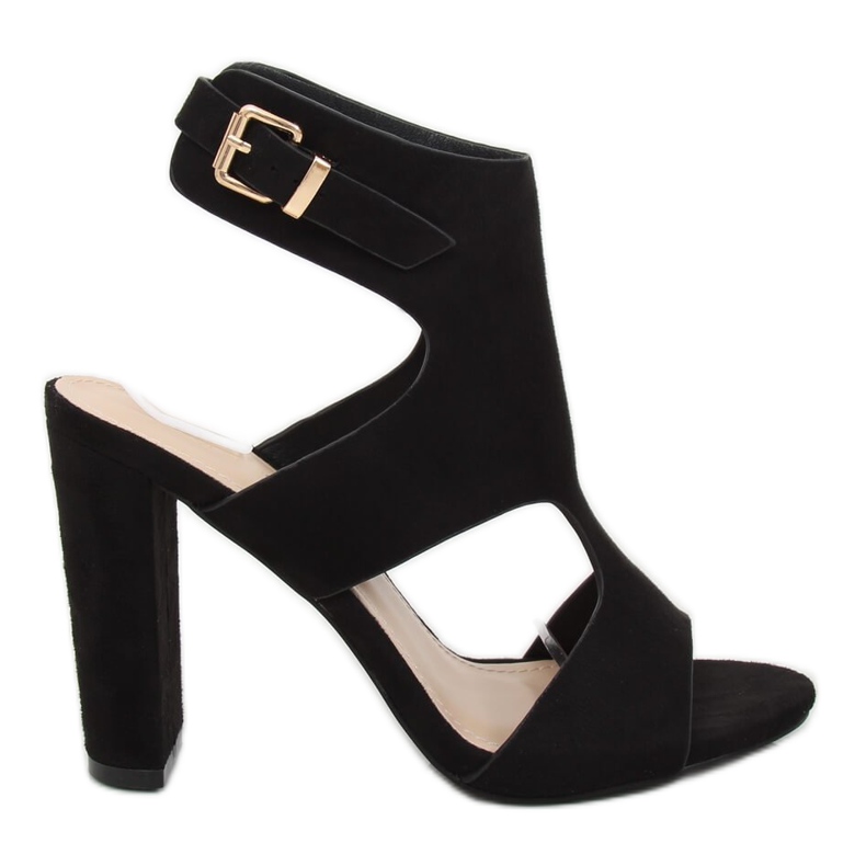 Schwarze Sandalen am Pfosten J-8711 Schwarz