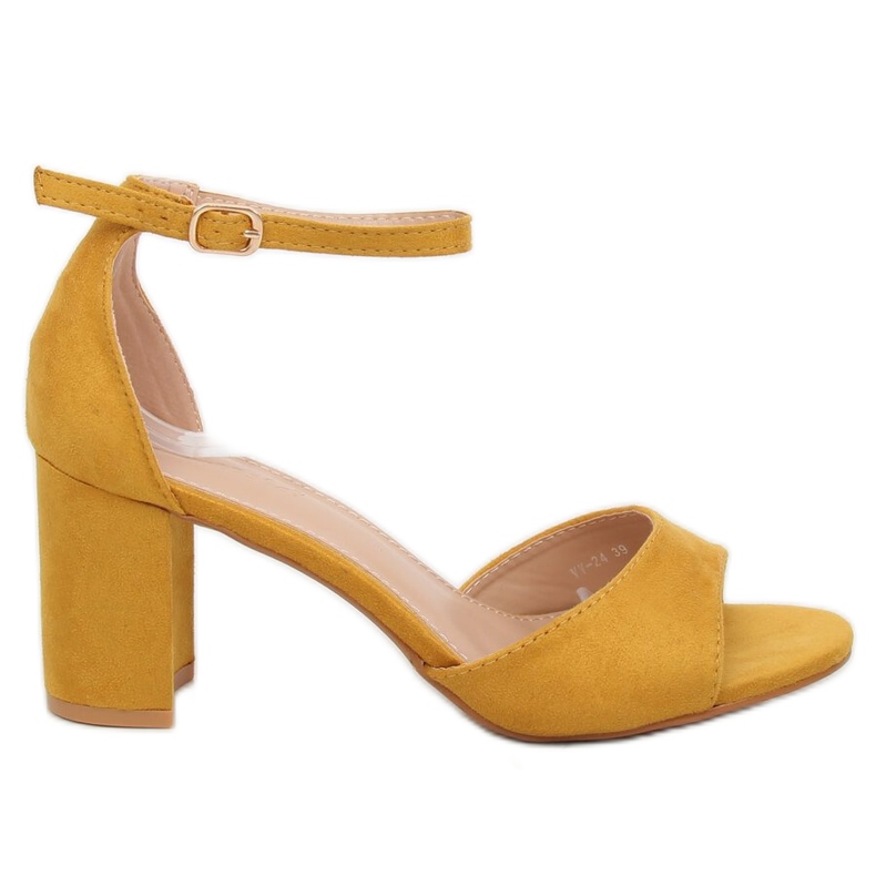 Gelbe Sandalen mit hohen Absätzen VV-24 Gelb