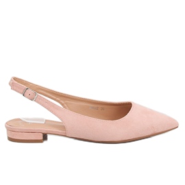 Rosa Ballerinas mit offenem Absatz H9022 Rosa
