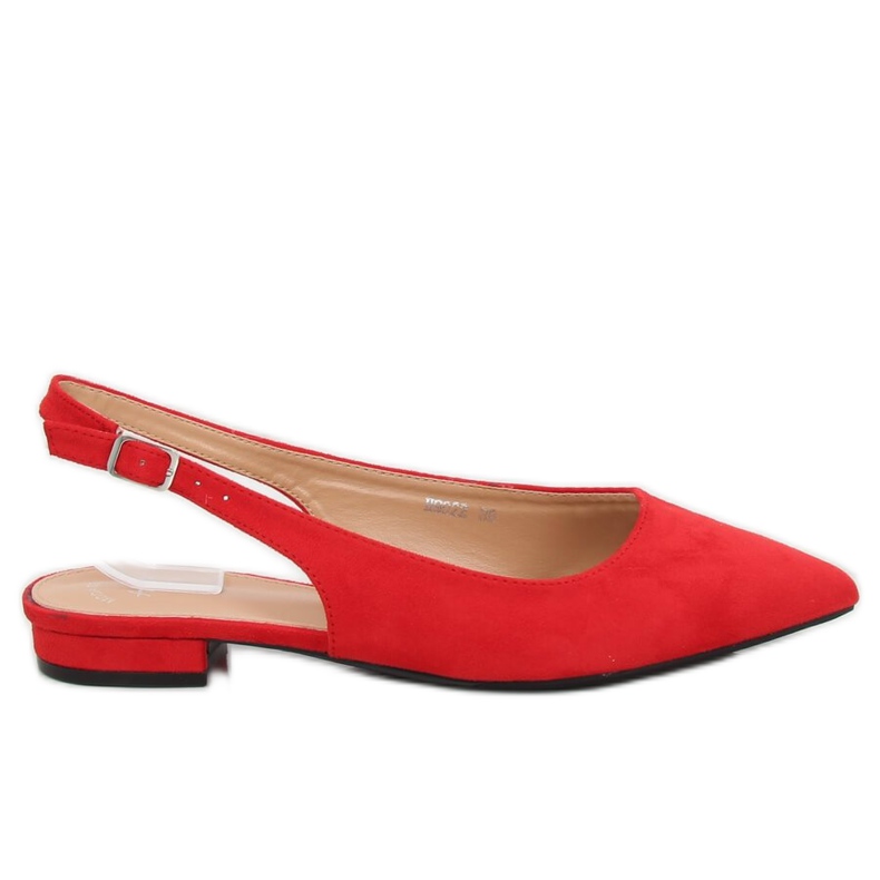 Rote Ballerinas mit offenem Absatz H9022 Rojo