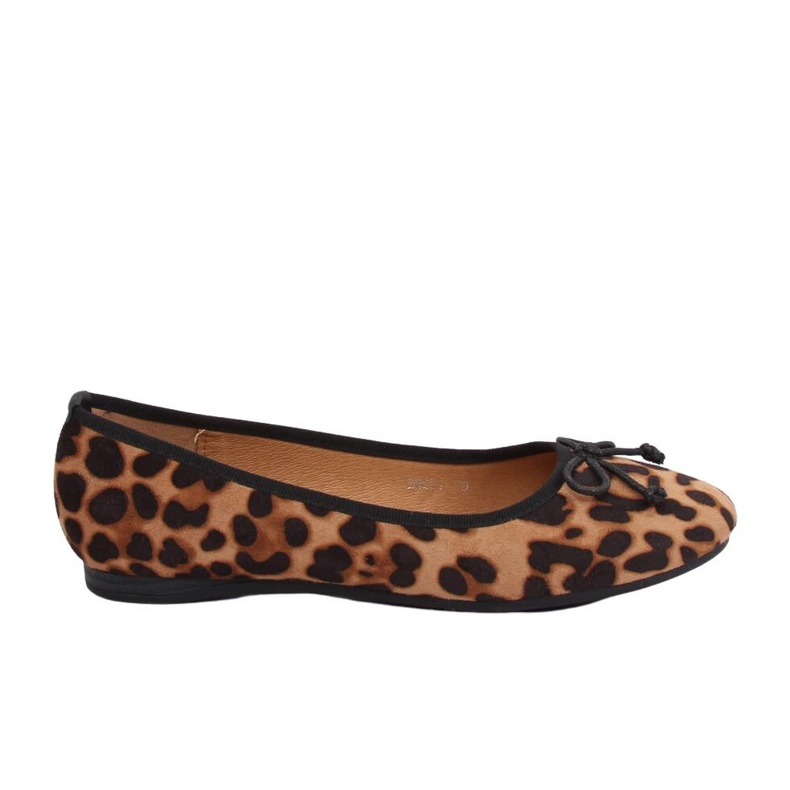 Kamel-Leoparden-Ballerinas für Damen H9021 Camel braun