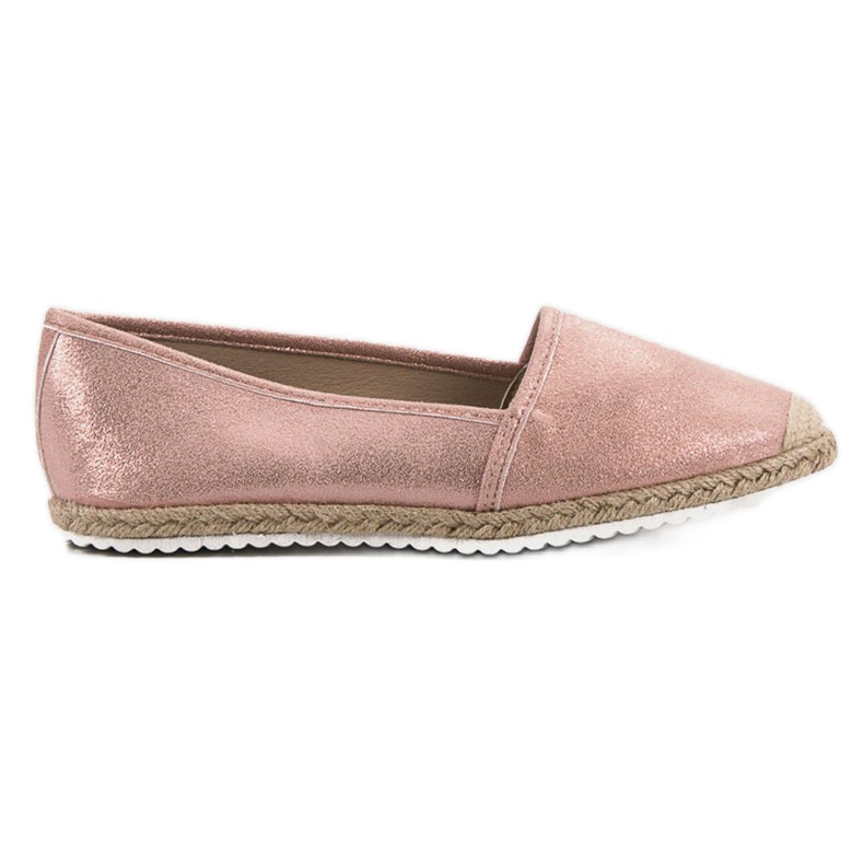 Lucky Shoes Rosa Glitzer-Espadrilles