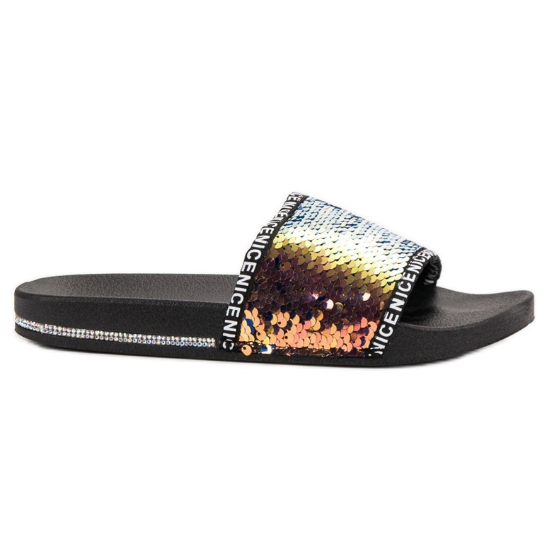 Seastar Pailletten Hausschuhe mehrfarbig gelb