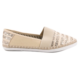 Kayla Glänzende Espadrilles gelb