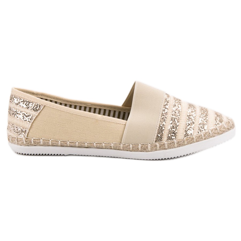 Kayla Glänzende Espadrilles gelb