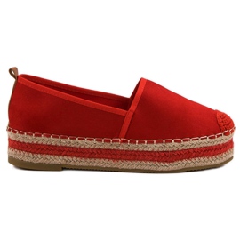 Coura Wildleder-Espadrilles auf der Plattform rot