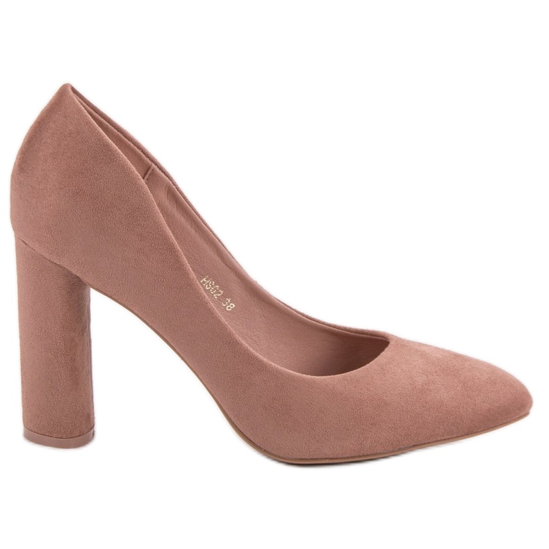 Small Swan Wildleder-Pumps auf einer Säule rosa