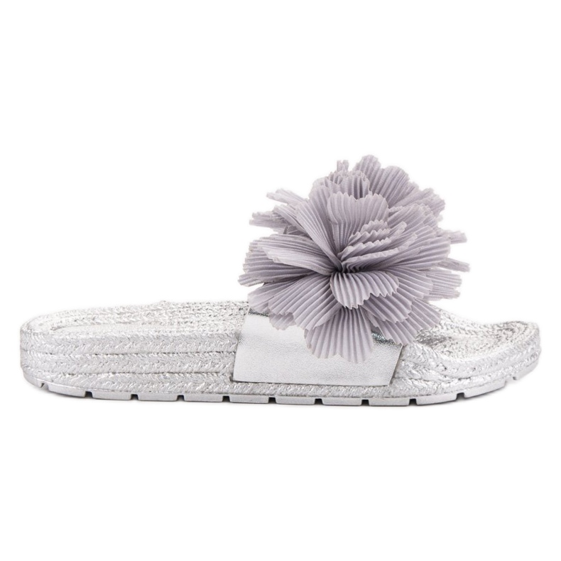 Seastar Graue Hausschuhe mit Blumen