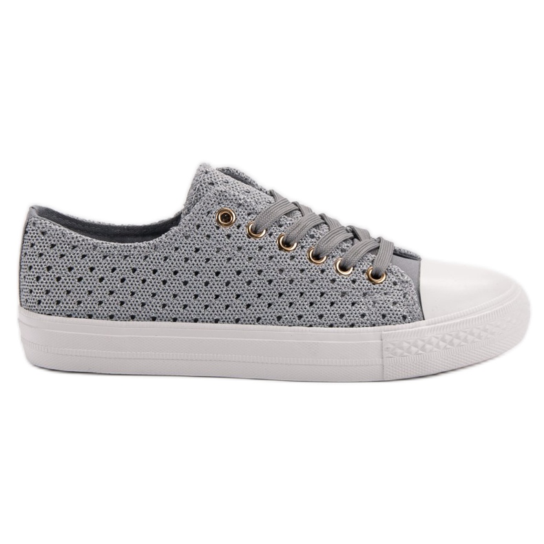 Graue Textil-Sneakers