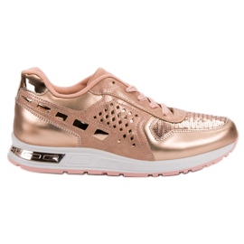 Sportschuhe mit Pailletten rosa