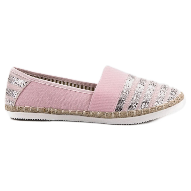 Kayla Glänzende Espadrilles rosa