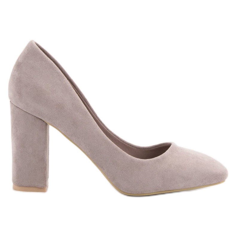 Small Swan Klassische Wildleder Pumps grau
