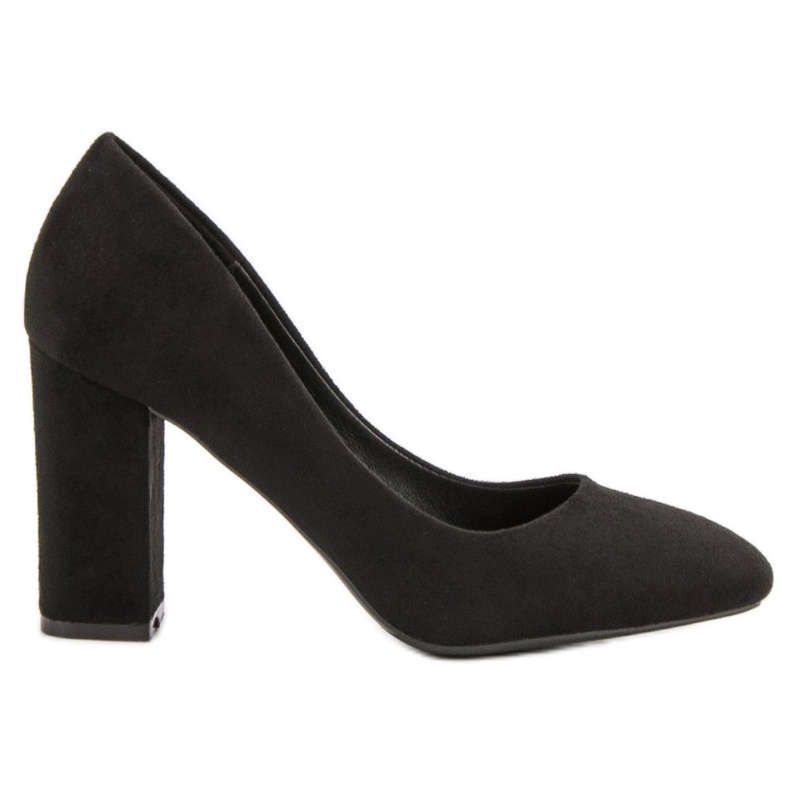 Small Swan Klassische Wildleder Pumps schwarz