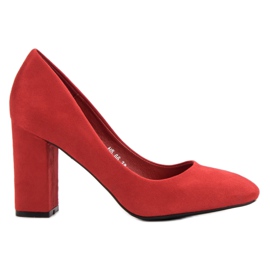 Small Swan Klassische Wildleder Pumps rot
