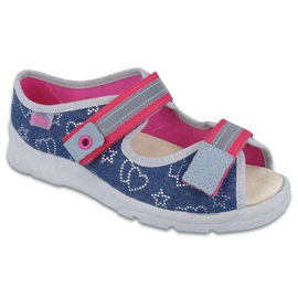 Befado Kinderschuhe 869Y134 navy blau rosa mehrfarbig