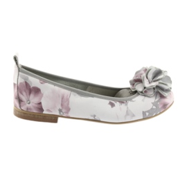 GIANMARKO Women's Ballerinas mit Blumen 92/82 Weiß