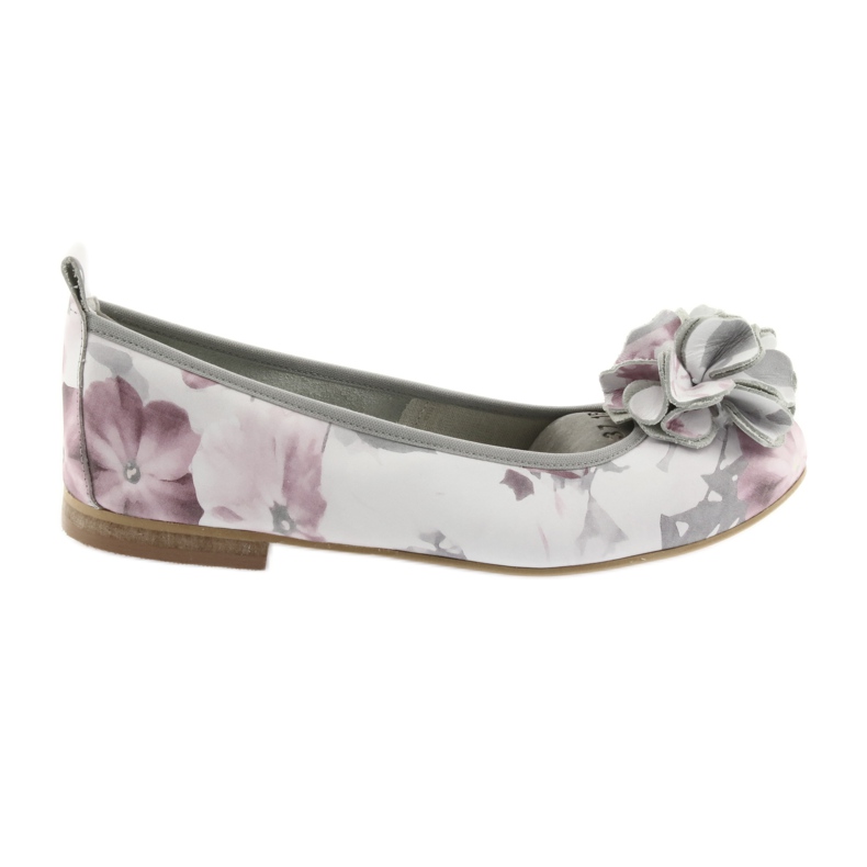GIANMARKO Women's Ballerinas mit Blumen 92/82 Weiß