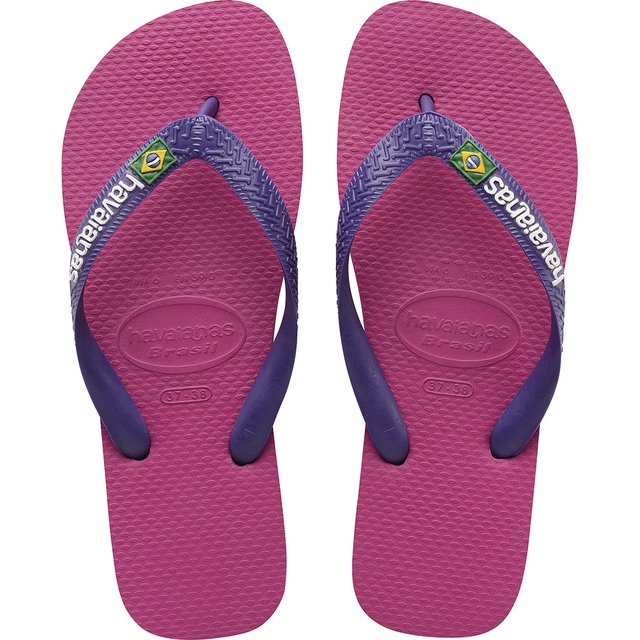 Havaianas Brasilien-Logo-Himbeerrose mehrfarbig