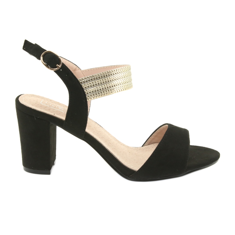 Sandalen am Pfosten Filippo 817 schwarz / gold gelb