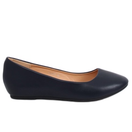 Ballerinas auf Keilabsatz marineblau 7849-P DK. Blau