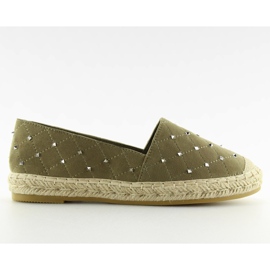 Espadrilles mit Nieten grün 5481 Grün II-GAT