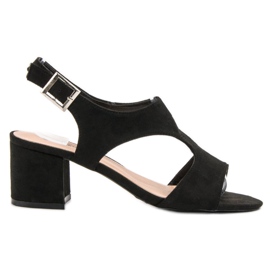 Queen Vivi Sandalen aus Wildleder schwarz