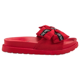 Seastar Wildleder Damen Hausschuhe rot