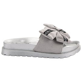 Seastar Wildleder Damen Hausschuhe grau