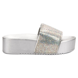 Marquiz Modische Hausschuhe auf der Plattform grau