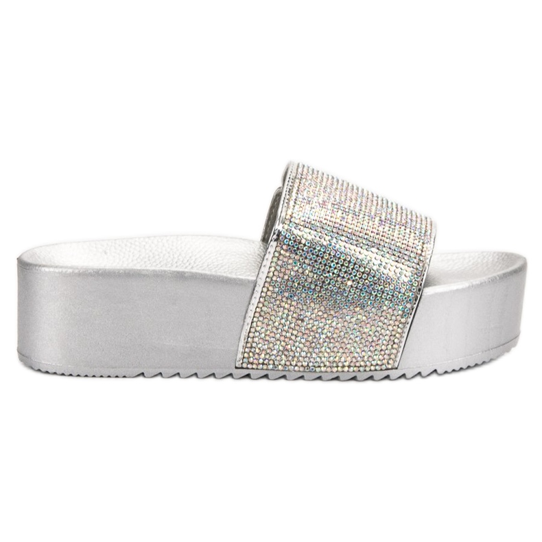 Marquiz Modische Hausschuhe auf der Plattform grau