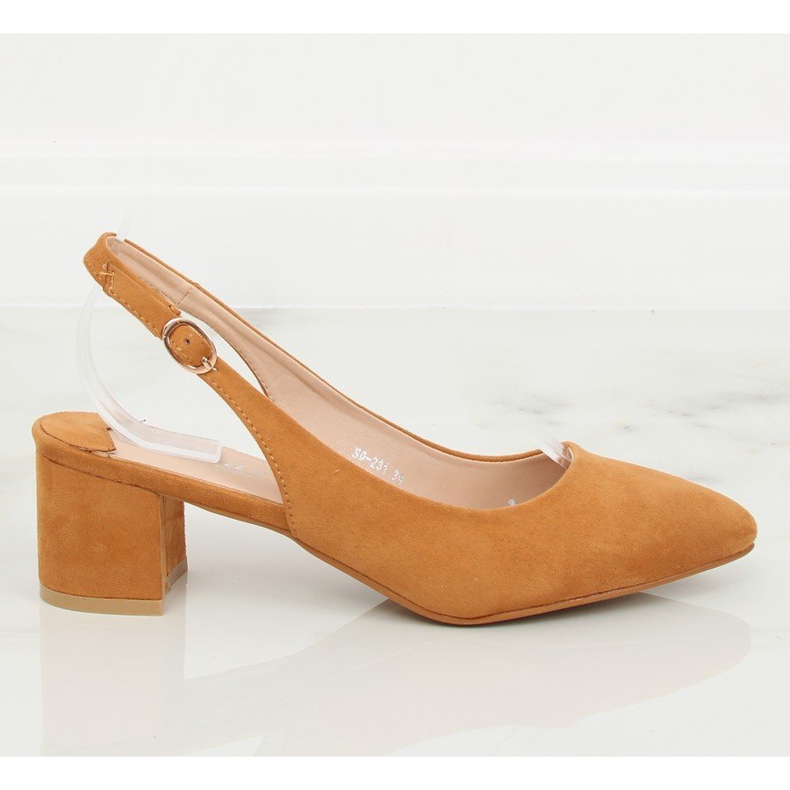 Pumpen mit freiliegendem Absatzkamel S0-231 Camel II-GAT braun