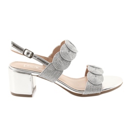 Sandalen Silberkordel Soutache Filippo 793 grau