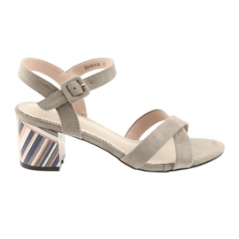 Ziersandale Absatz Filippo 818 beige