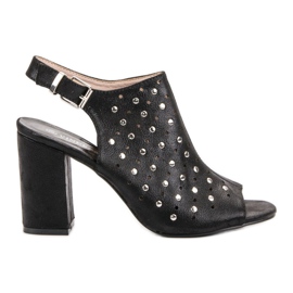 VINCEZA Sandalen mit Jets schwarz