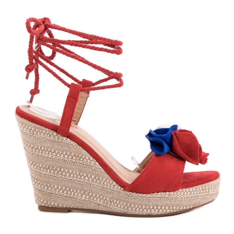 Seastar Gebundene Sandalen auf Keil rot