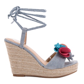 Seastar Gebundene Sandalen auf Keil blau mehrfarbig