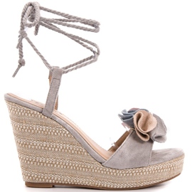 Seastar Gebundene Sandalen auf Keil grau