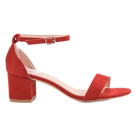 Renda Klassische Sandalen mit hohen Absätzen rot