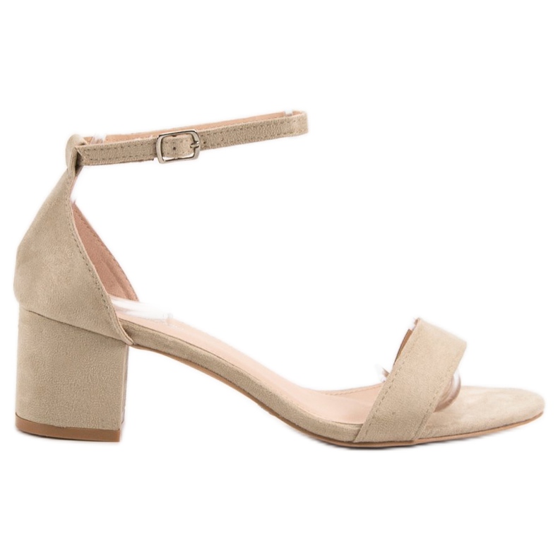 Renda Klassische Sandalen mit hohen Absätzen beige