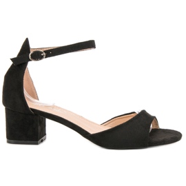 Super Mode Schwarze Sandalen mit hohen Absätzen