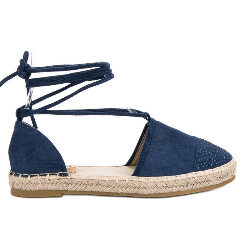 Seastar Gebundene Espadrilles mit Kristallen blau