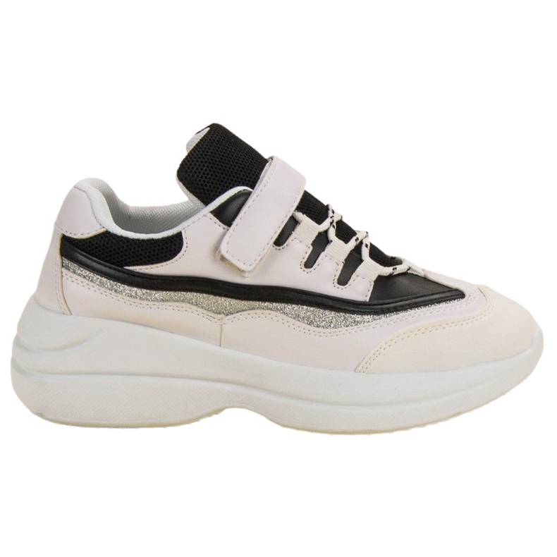 Modische Sneakers in WEISS UND SCHWARZ weiß