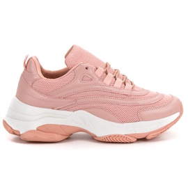 Sportschuhe zum Schnüren rosa
