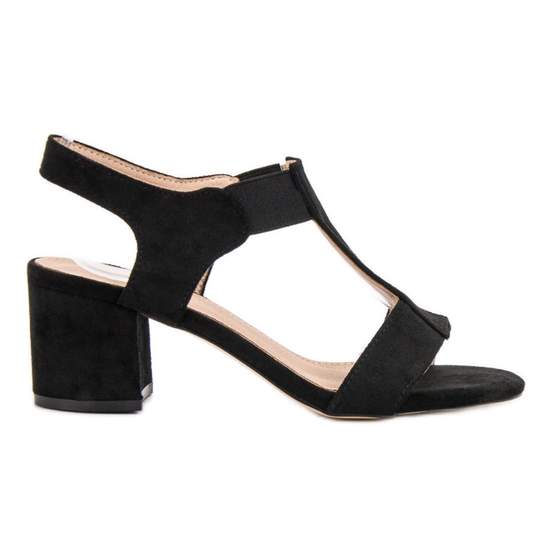 Evento Slip-on-Sandalen auf einem Pfosten schwarz