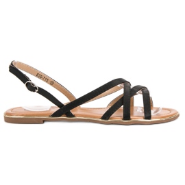 Cm Paris Schwarze Sandalen